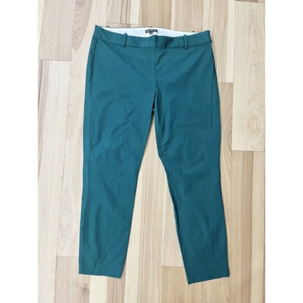 Tailored Green Women's Pants - Slim Fit